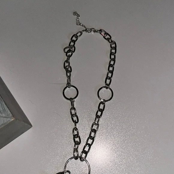 Bohemian Silver and Brown Chunky Necklace - Picture 3 of 3